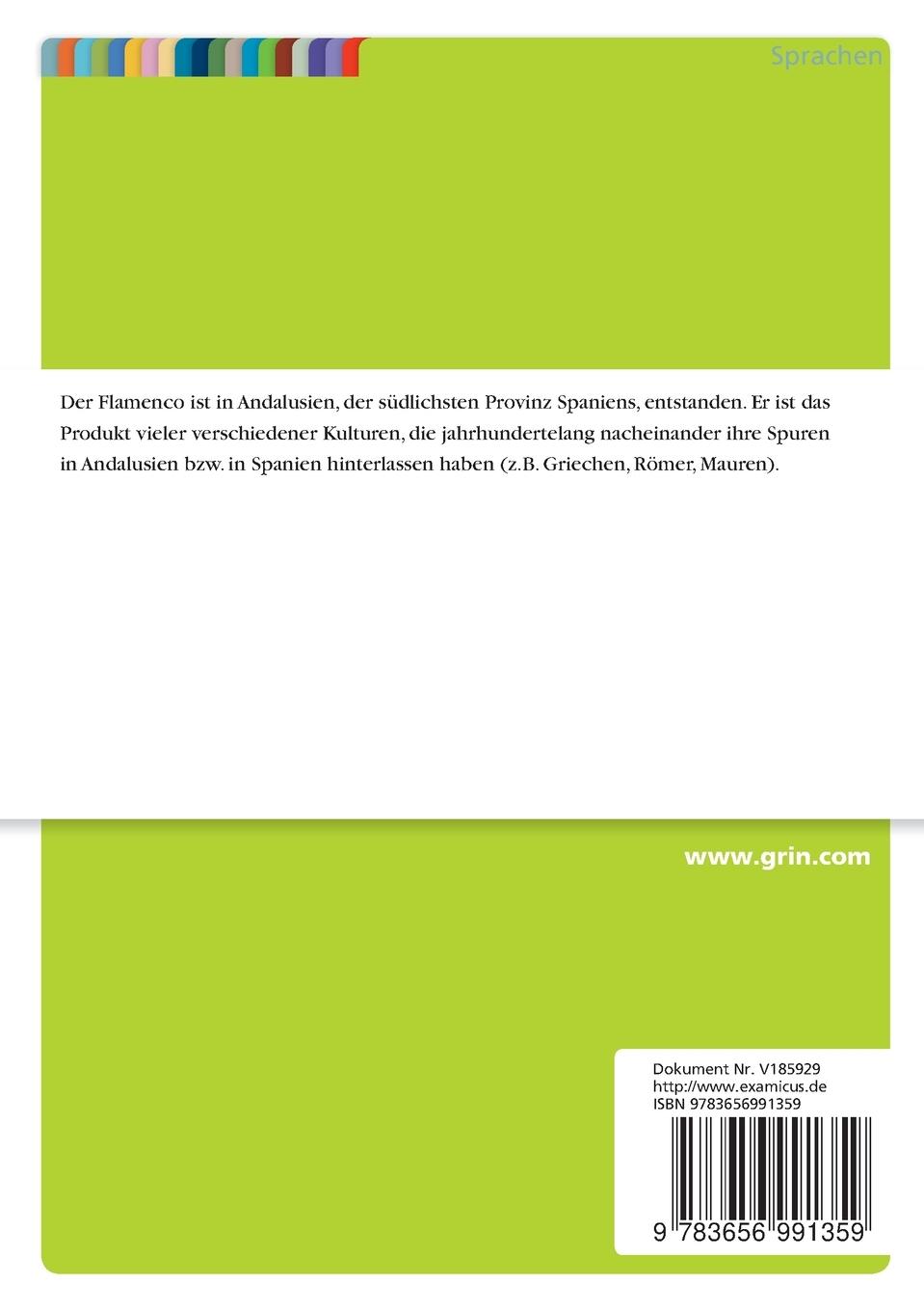 Rückseitencover Die Geschichte des Flamenco