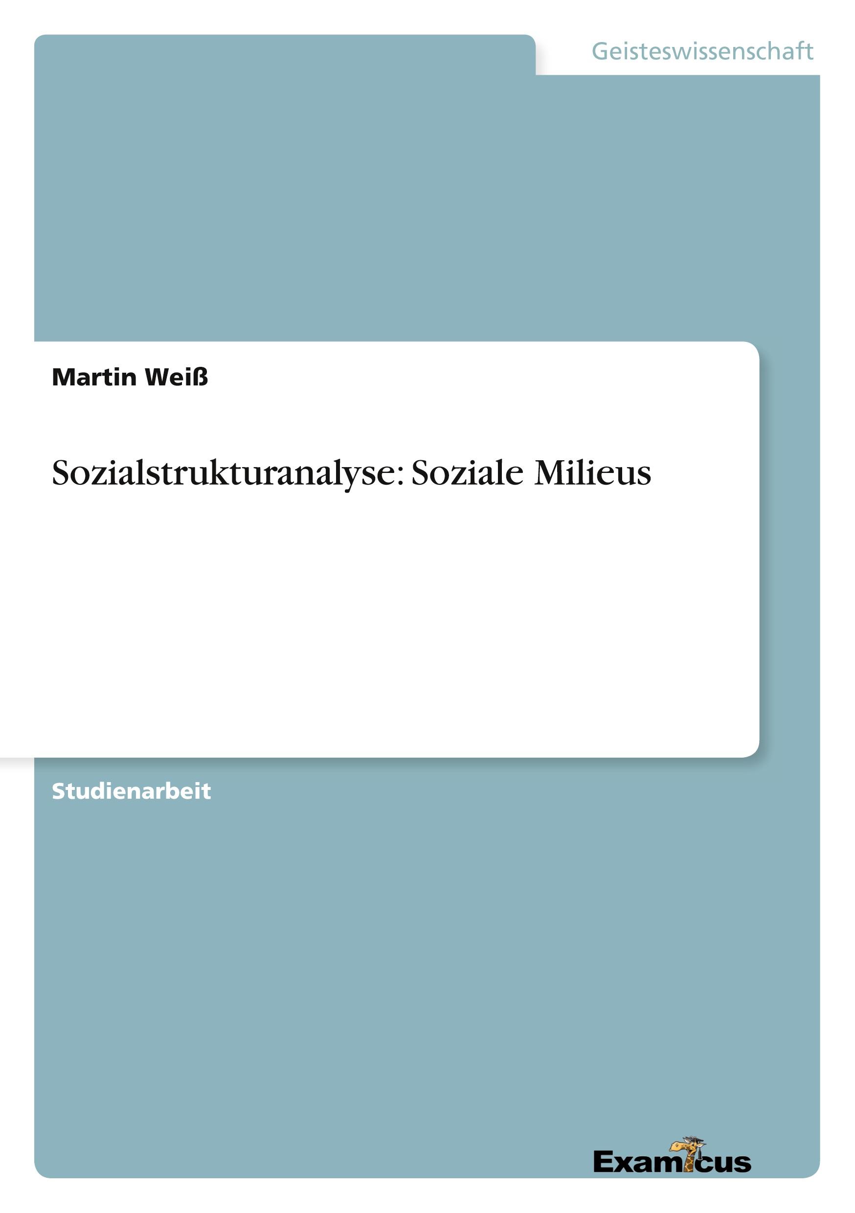 Vorderes Coverbild Sozialstrukturanalyse: Soziale Milieus