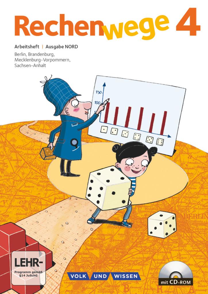 Vorderes Coverbild Rechenwege 4. Schuljahr Nord. Arbeitsheft mit CD-ROM