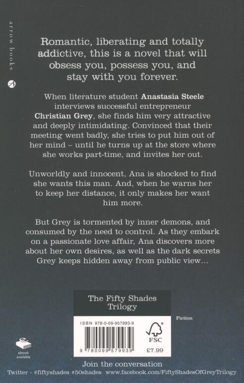 Rückseitencover Fifty Shades 1. Of Grey
