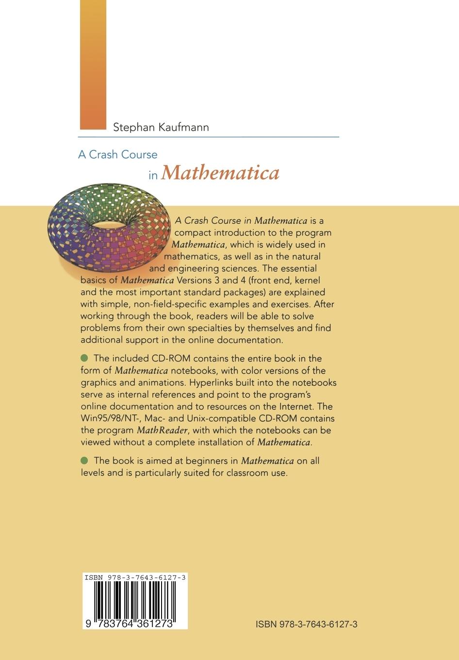 Rückseitencover A Crash Course in Mathematica