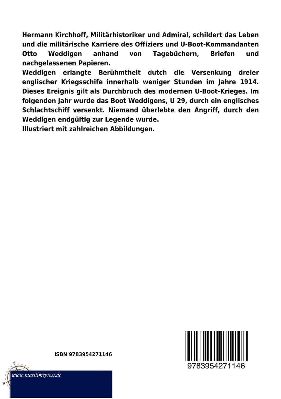 Rückseitencover Otto Weddigen und seine Waffe