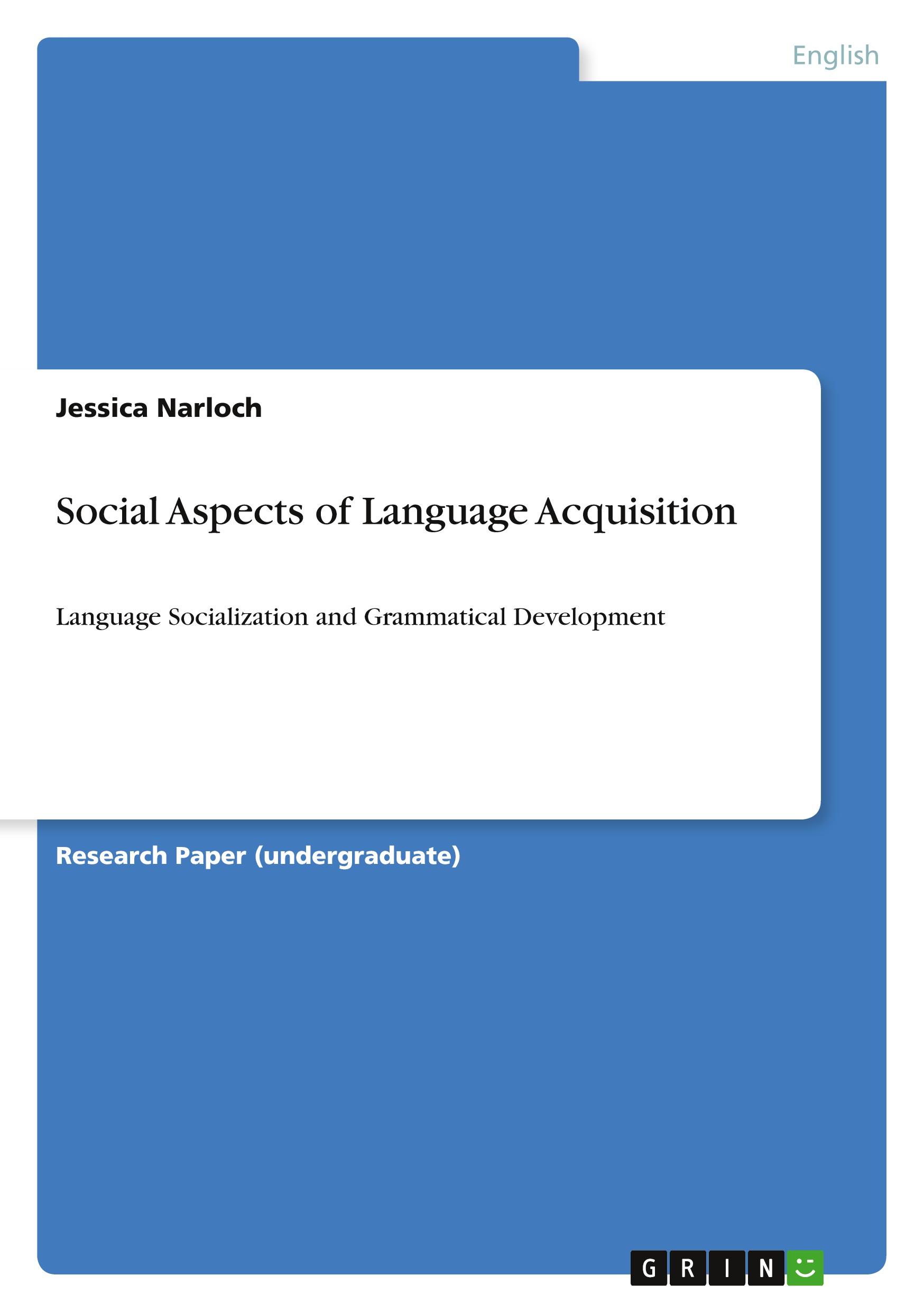 Vorderes Coverbild Social Aspects of Language Acquisition