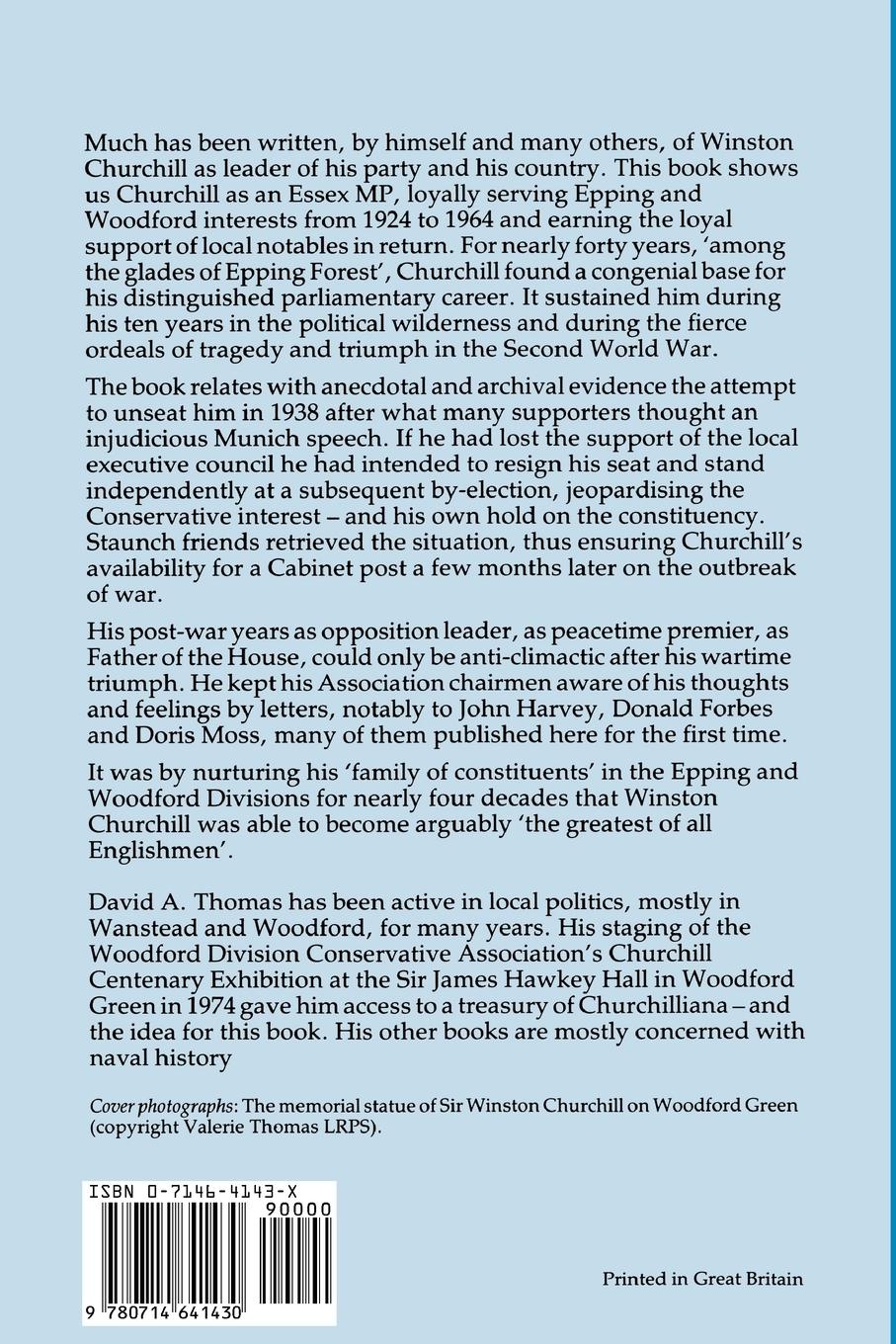 Rückseitencover Churchill, the Member for Woodford