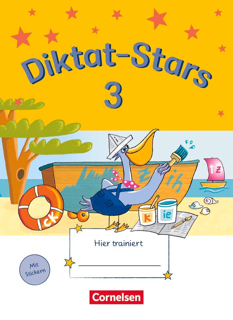 Vorderes Coverbild Diktat-Stars 3. Schuljahr. Übungsheft