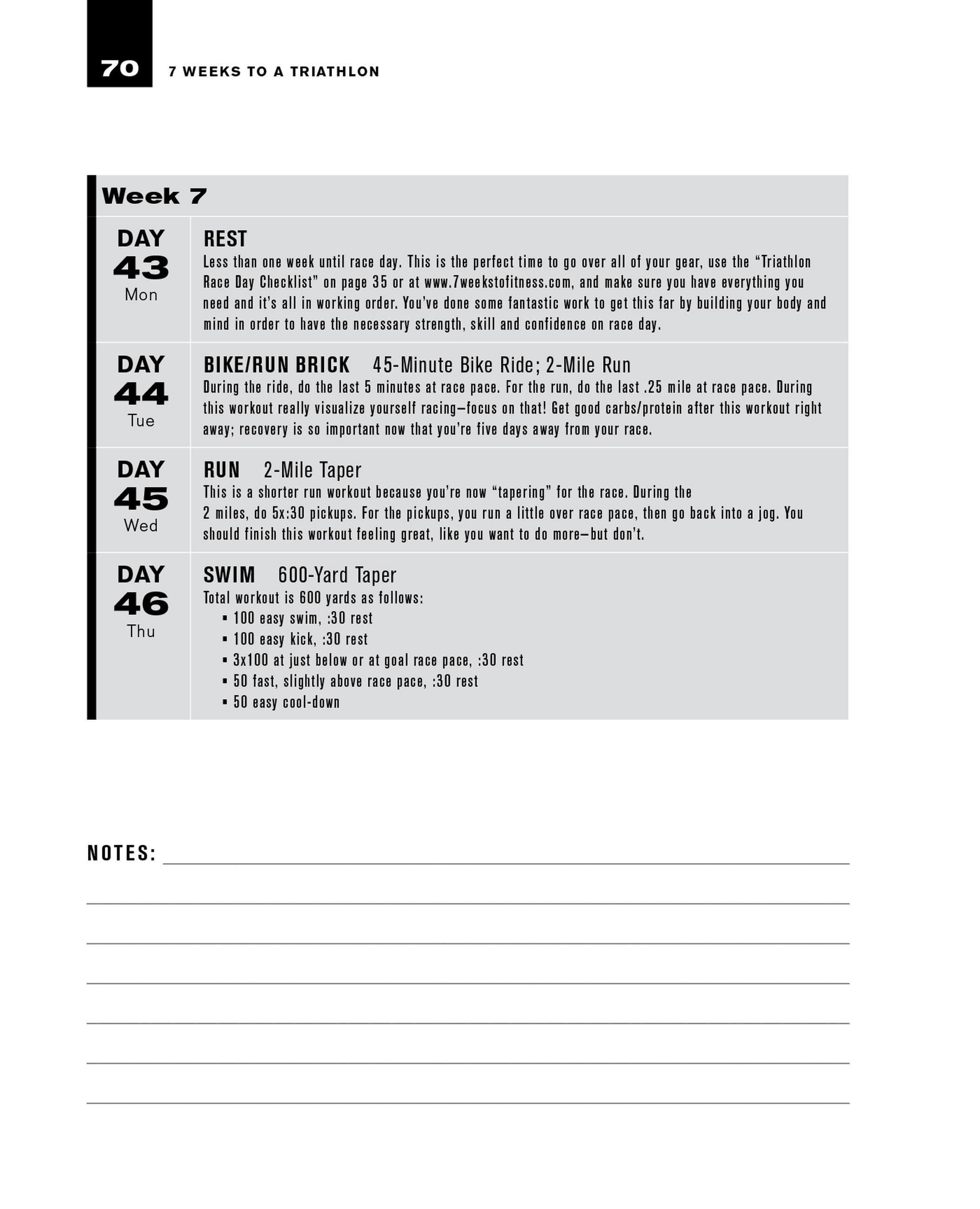 Beispielinhalt (Bild) 7 Weeks to a Triathlon