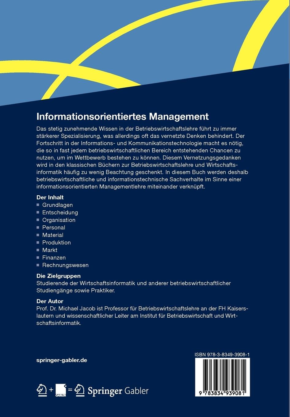 Rückseitencover Informationsorientiertes Management