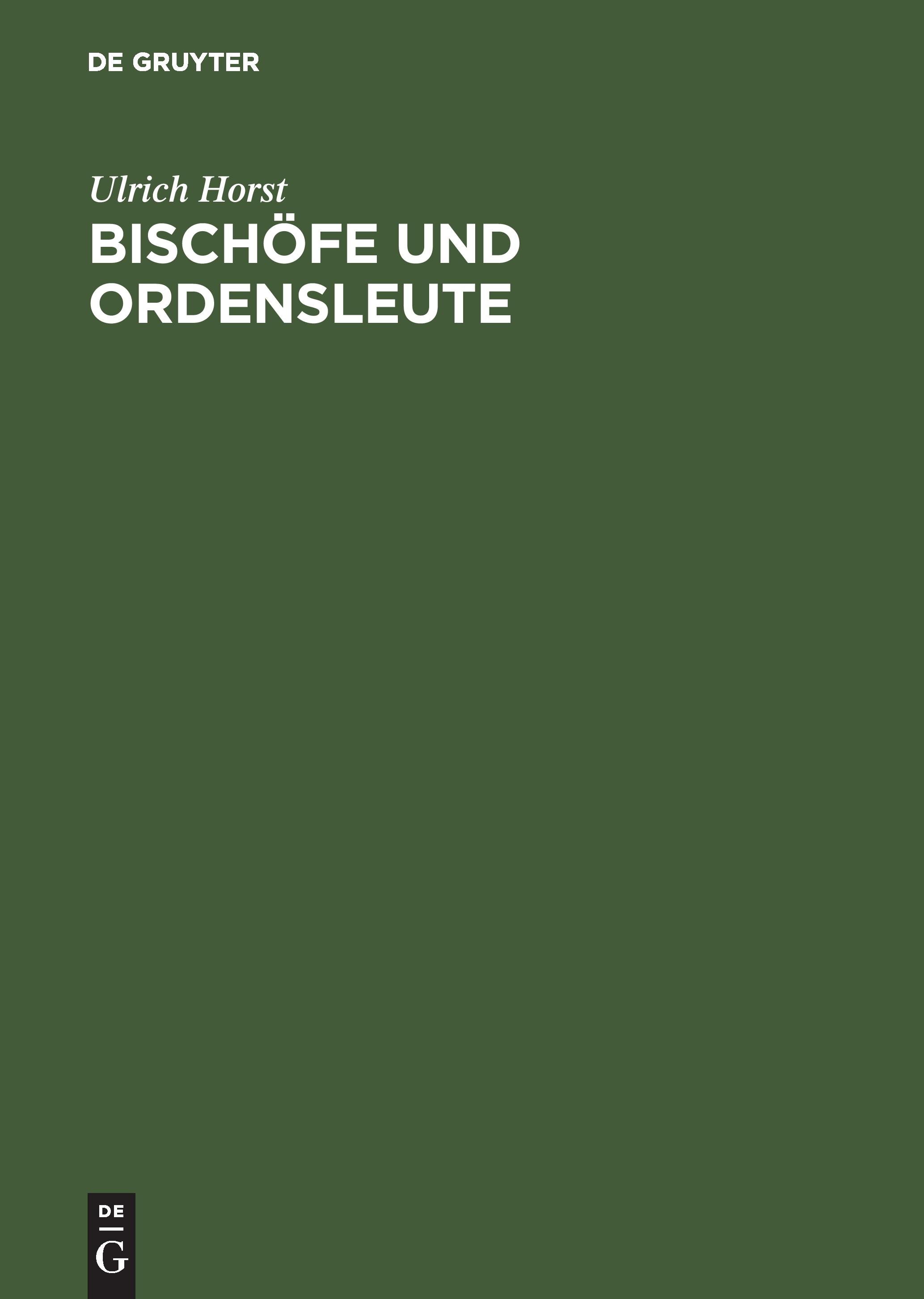 Vorderes Coverbild Bischöfe und Ordensleute