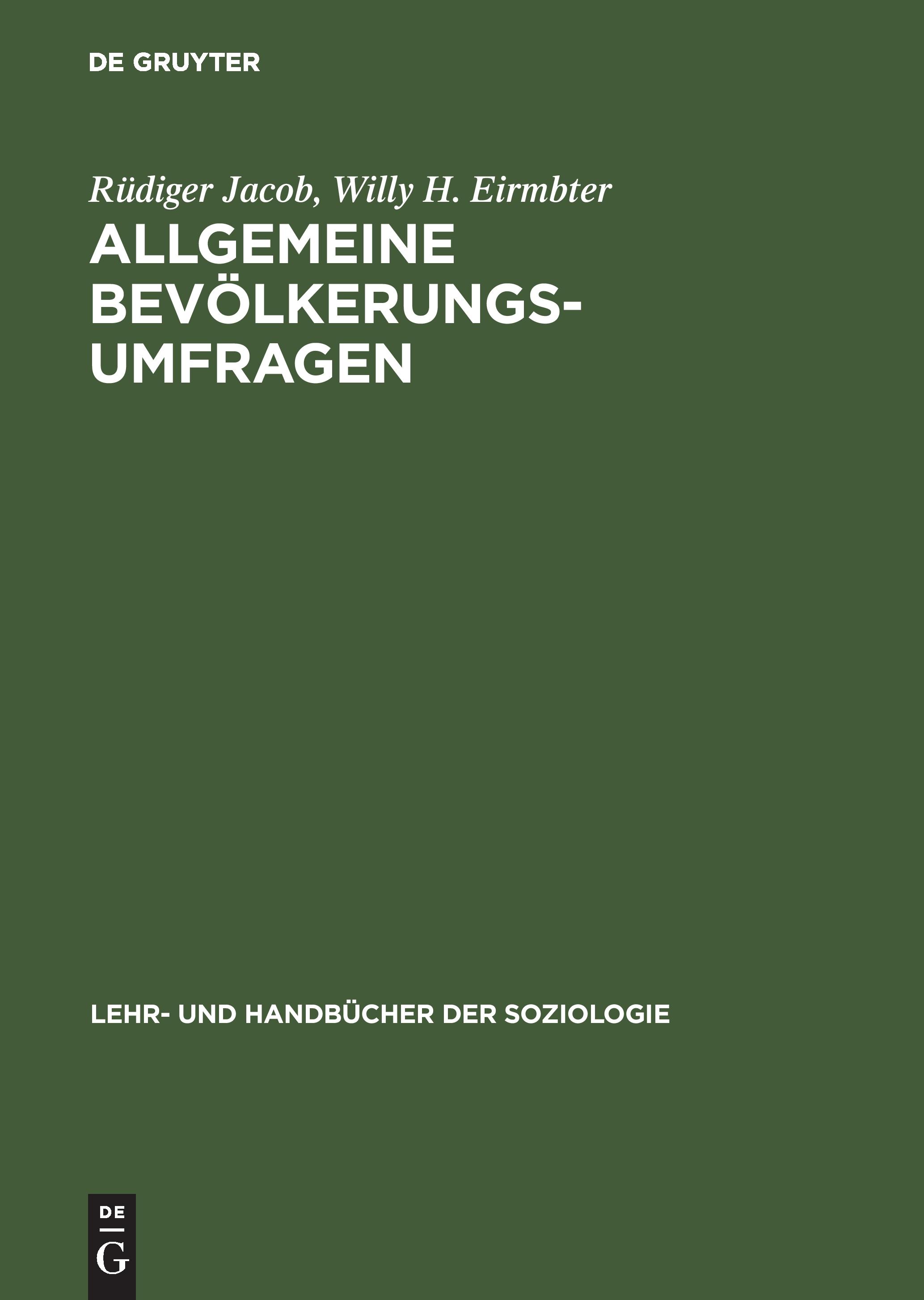 Vorderes Coverbild Allgemeine Bevölkerungsumfragen