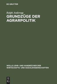 Vorderes Coverbild Grundzüge der Agrarpolitik