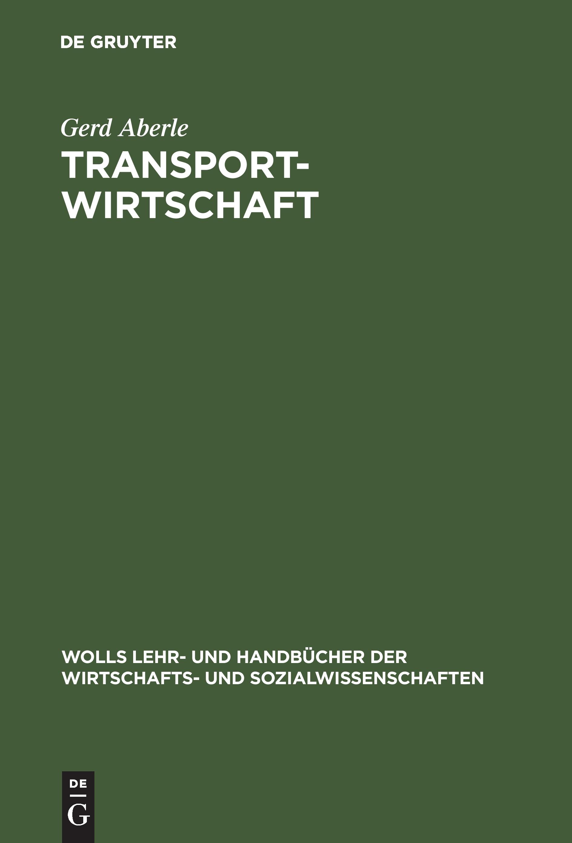 Vorderes Coverbild Transportwirtschaft
