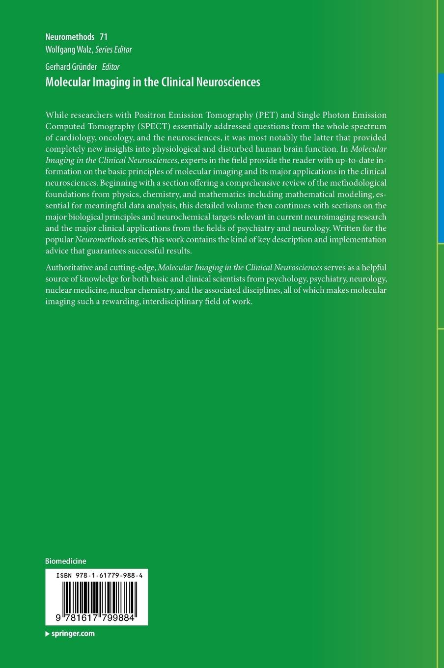 Rückseitencover Molecular Imaging in the Clinical Neurosciences