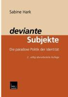 Vorderes Coverbild deviante Subjekte