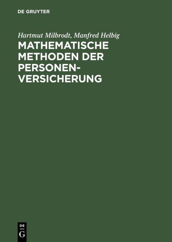 Vorderes Coverbild Mathematische Methoden der Personenversicherung