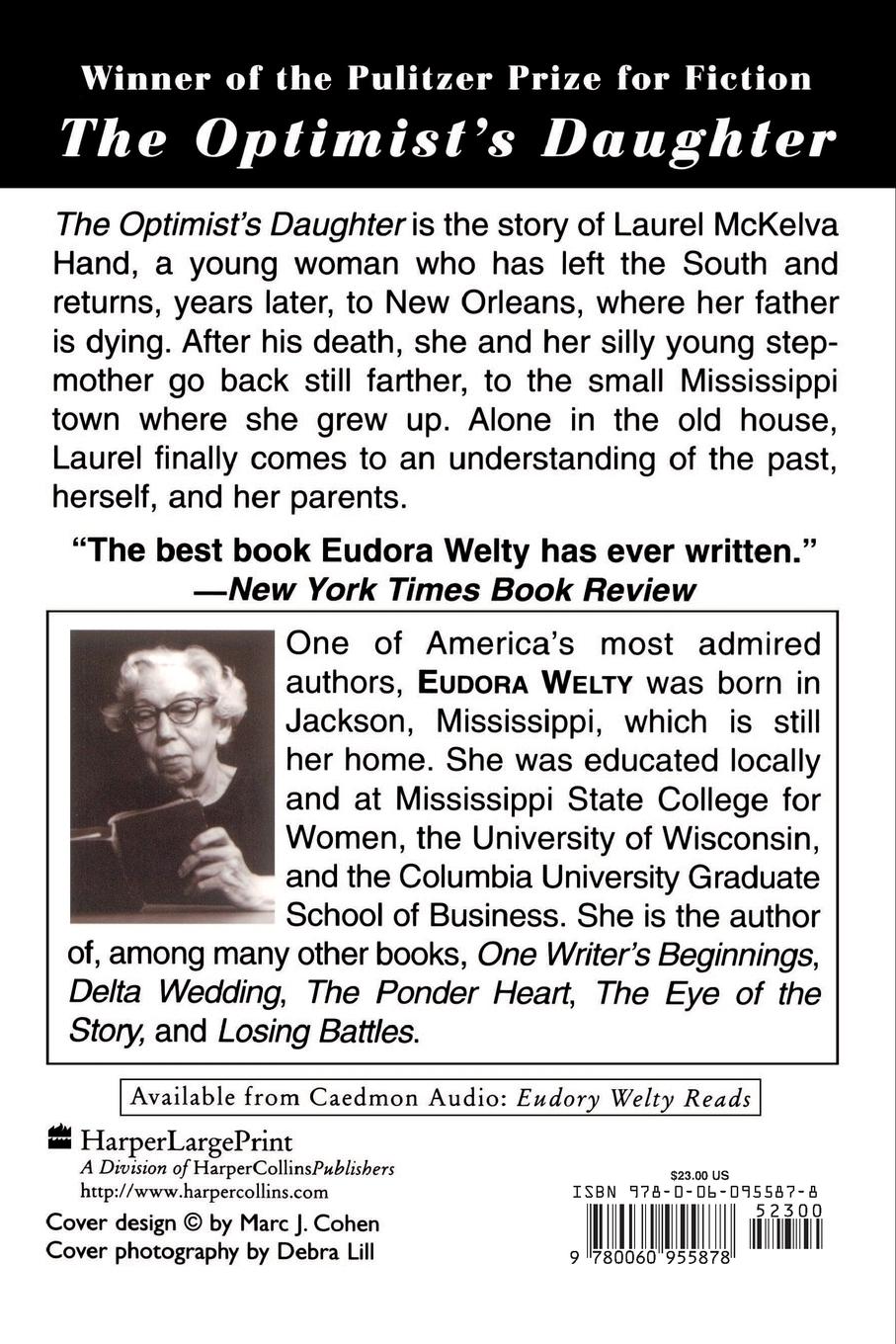Rückseitencover The Optimist's Daughter (Harperlargeprin)