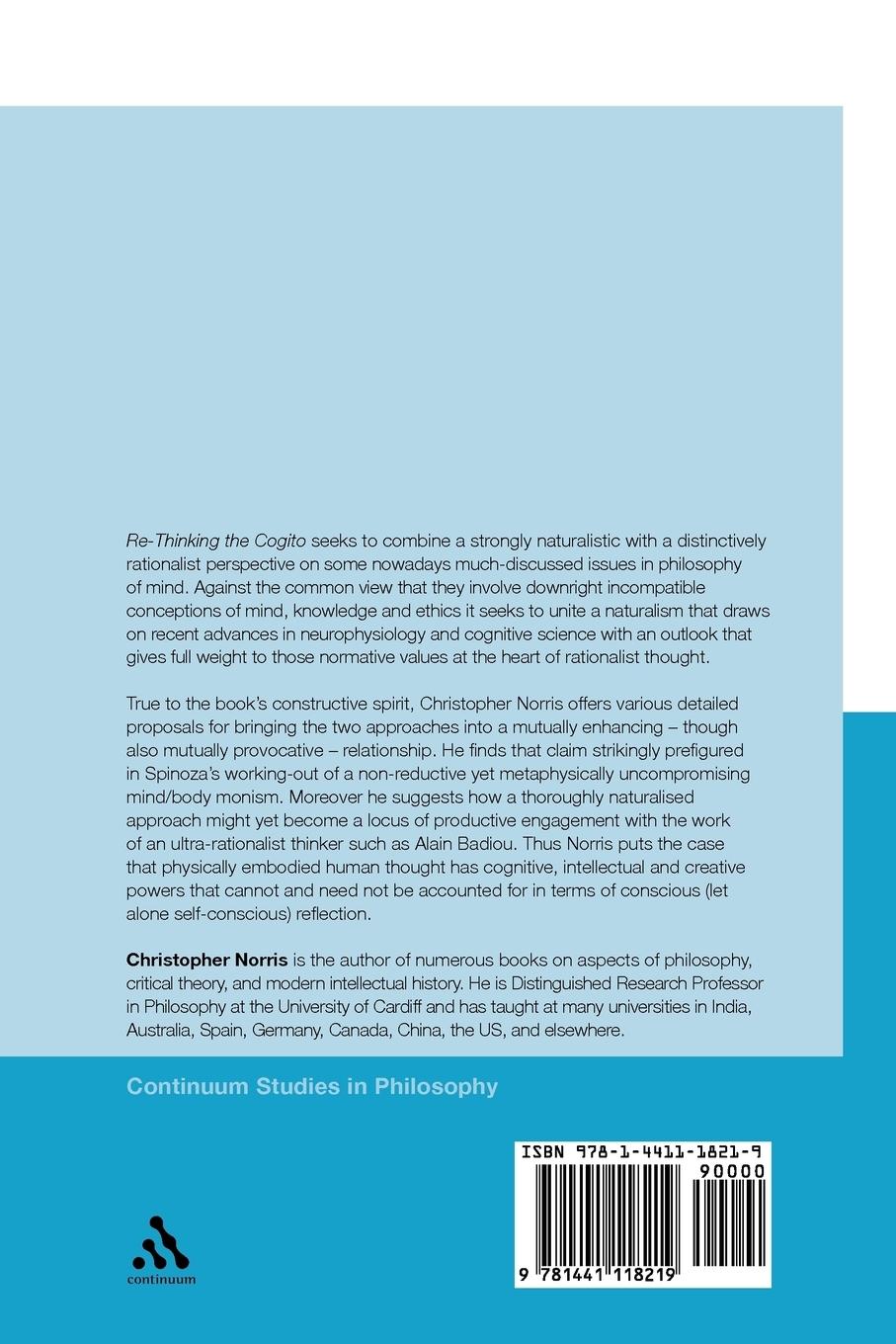 Rückseitencover Re-Thinking the Cogito