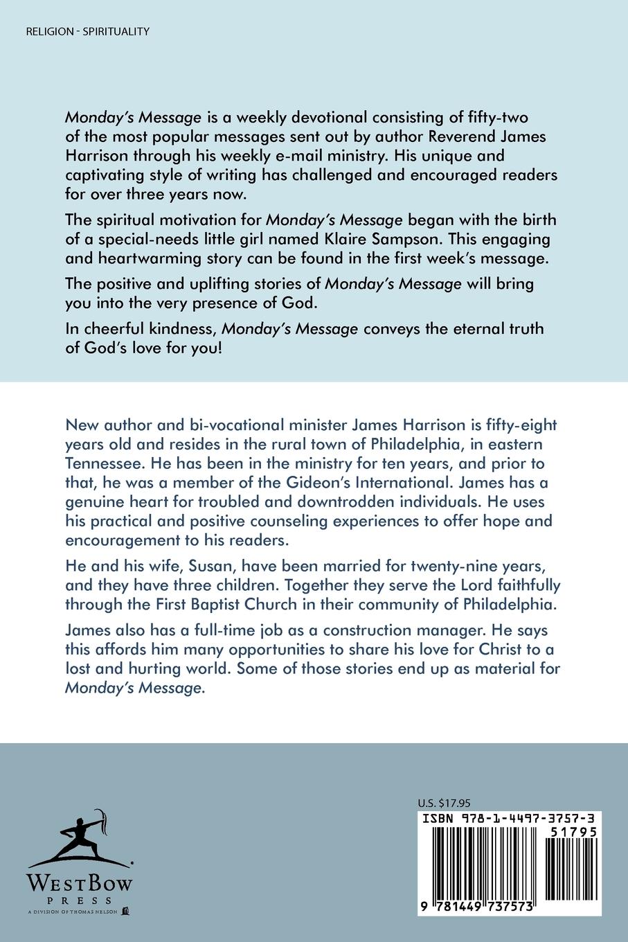 Rückseitencover Monday's Message