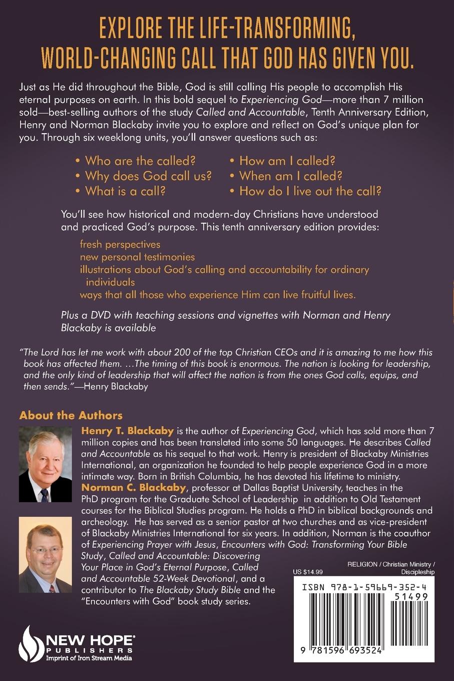 Rückseitencover Called and Accountable