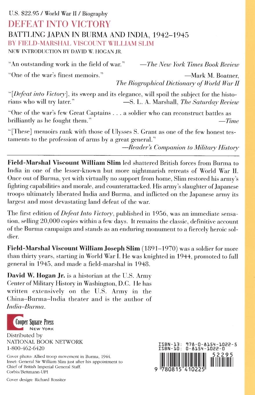 Rückseitencover Defeat Into Victory