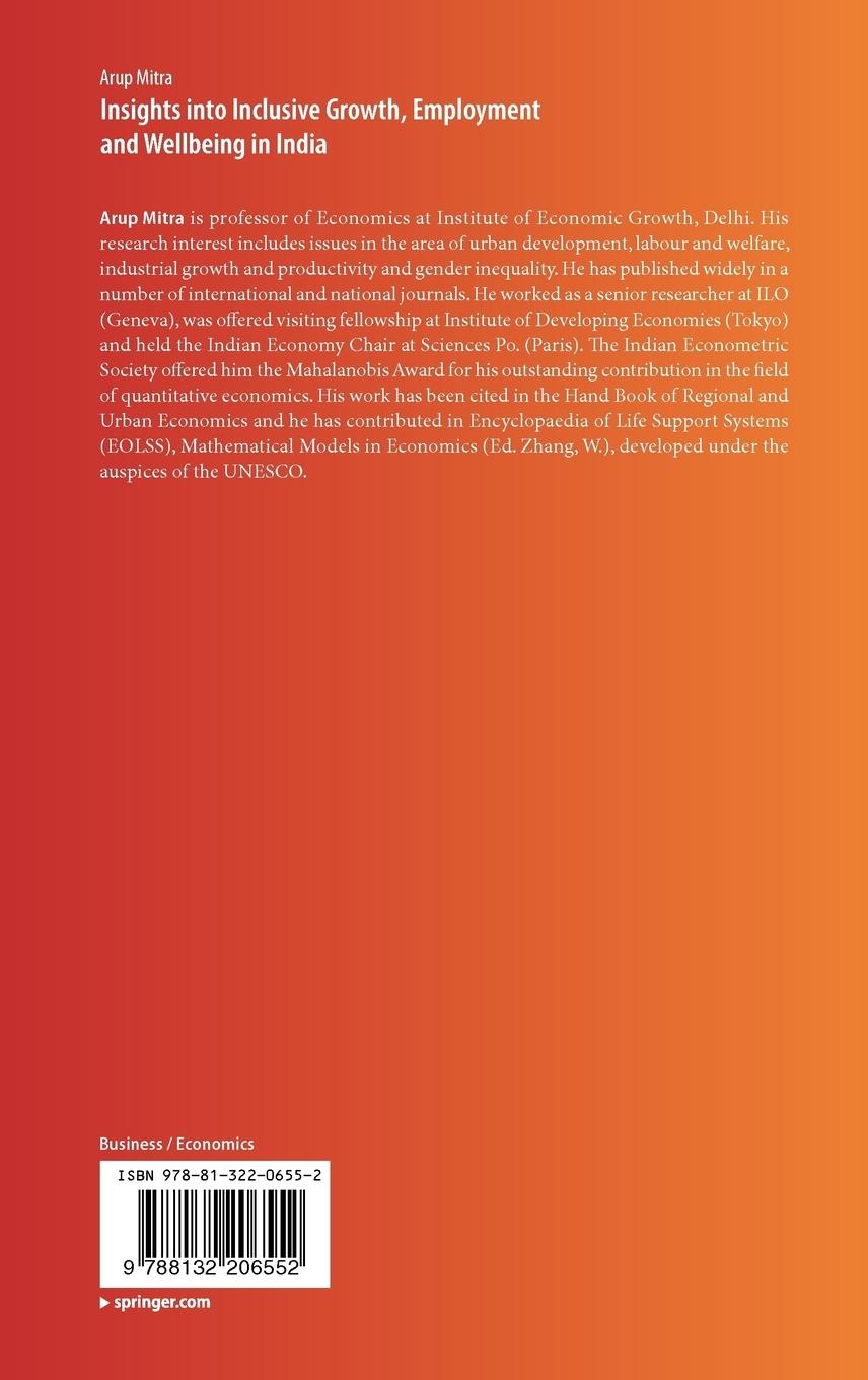 Rückseitencover Insights into Inclusive Growth, Employment and Wellbeing in India