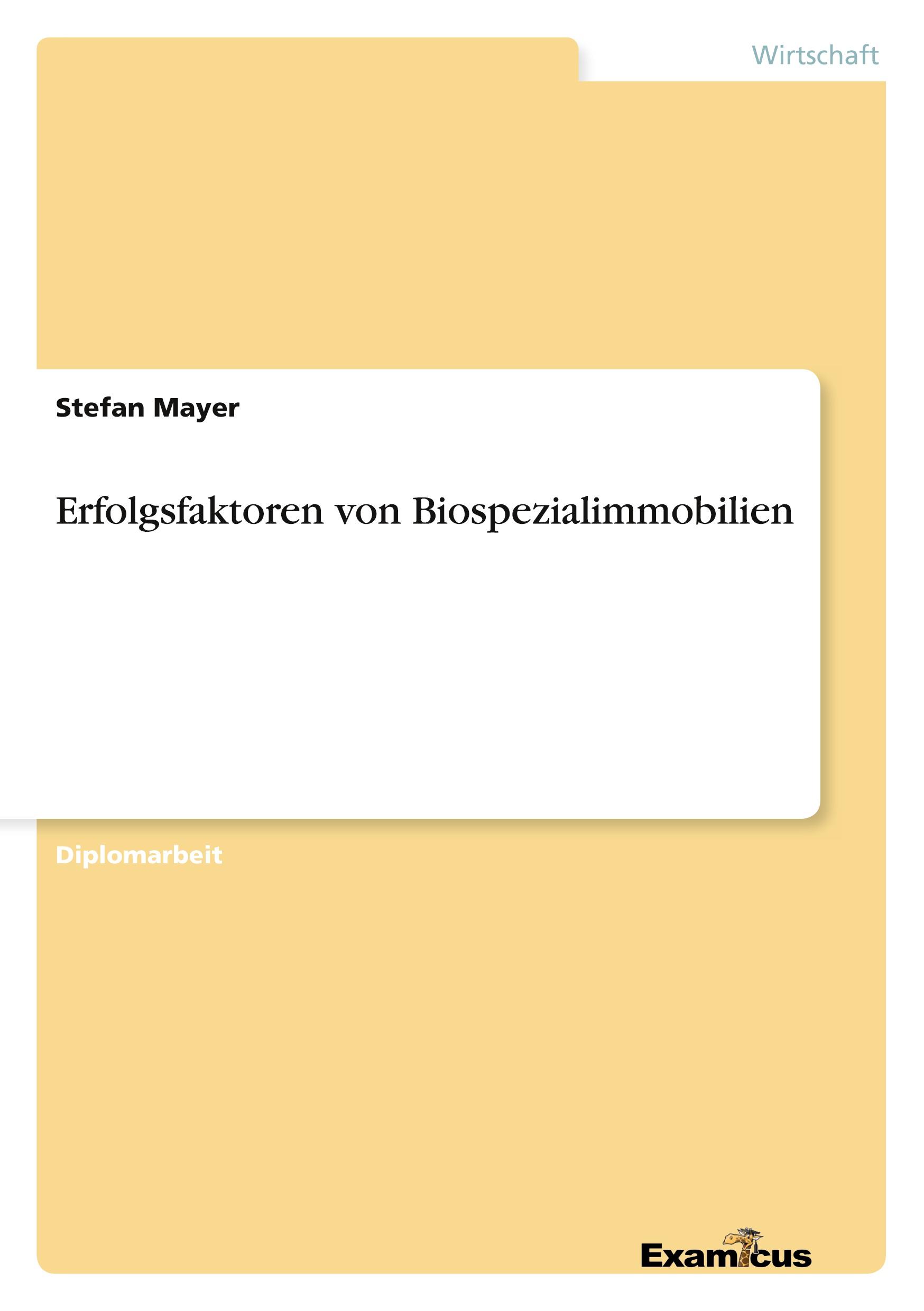Vorderes Coverbild Erfolgsfaktoren von Biospezialimmobilien