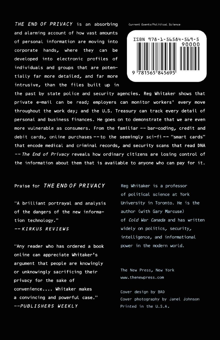 Rückseitencover The End of Privacy