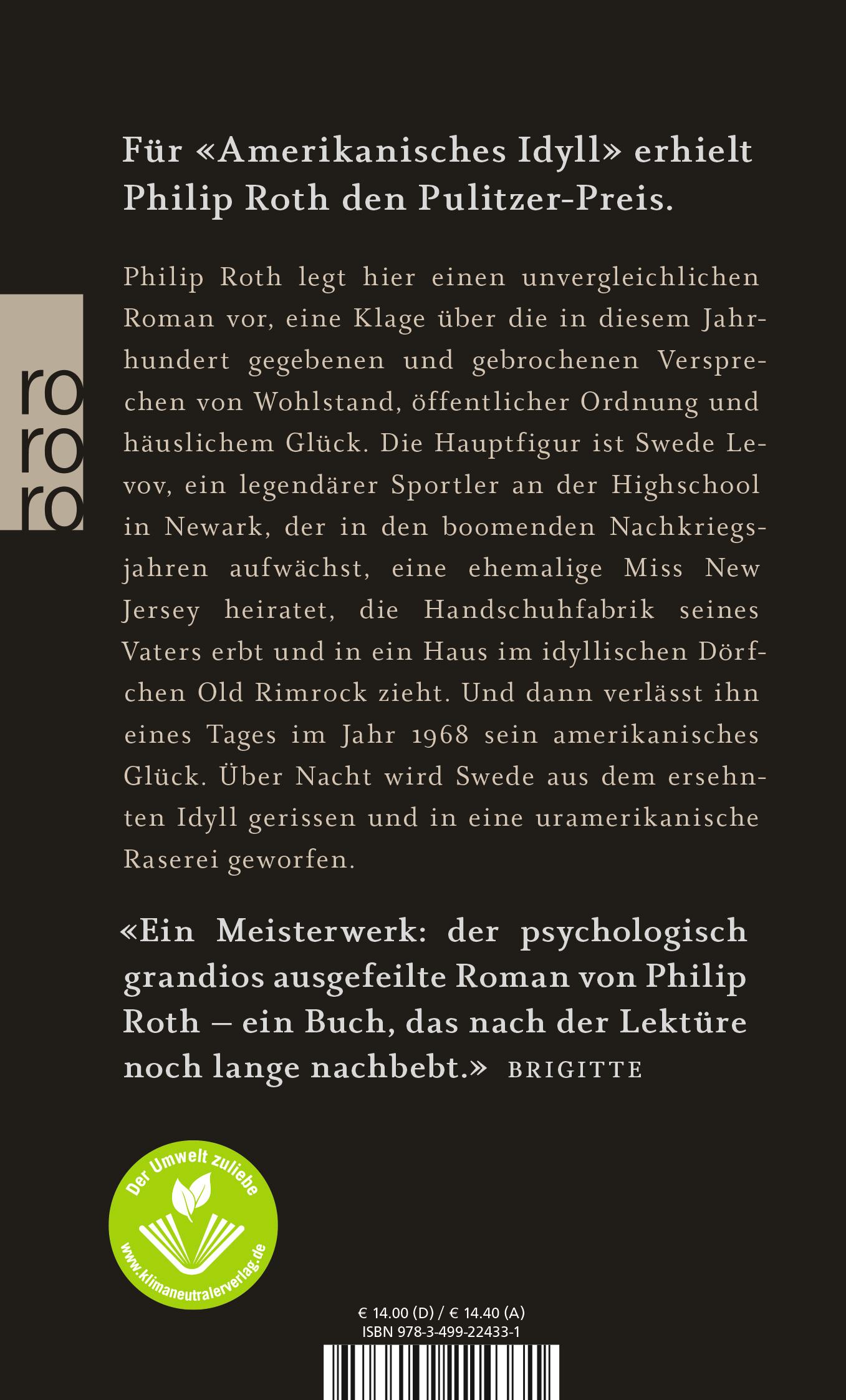 Rückseitencover Amerikanisches Idyll