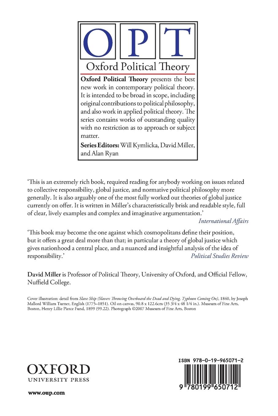 Rückseitencover NATIONAL RESPONSIBILITY AND GLOBAL JUSTICE