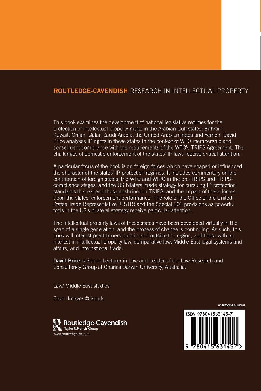 Rückseitencover The Development of Intellectual Property Regimes in the Arabian Gulf States