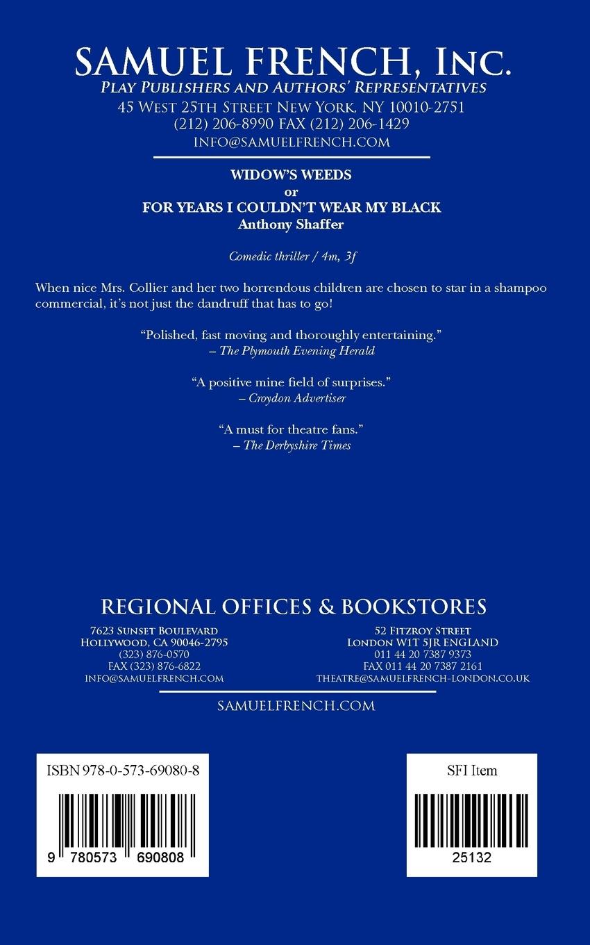 Rückseitencover Widow's Weeds or for Years I Couldn't Wear My Black