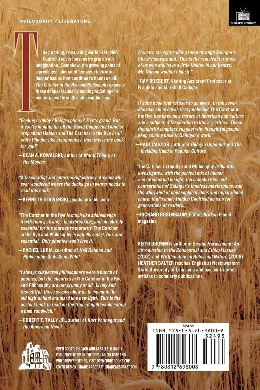 Rückseitencover The Catcher in the Rye and Philosophy