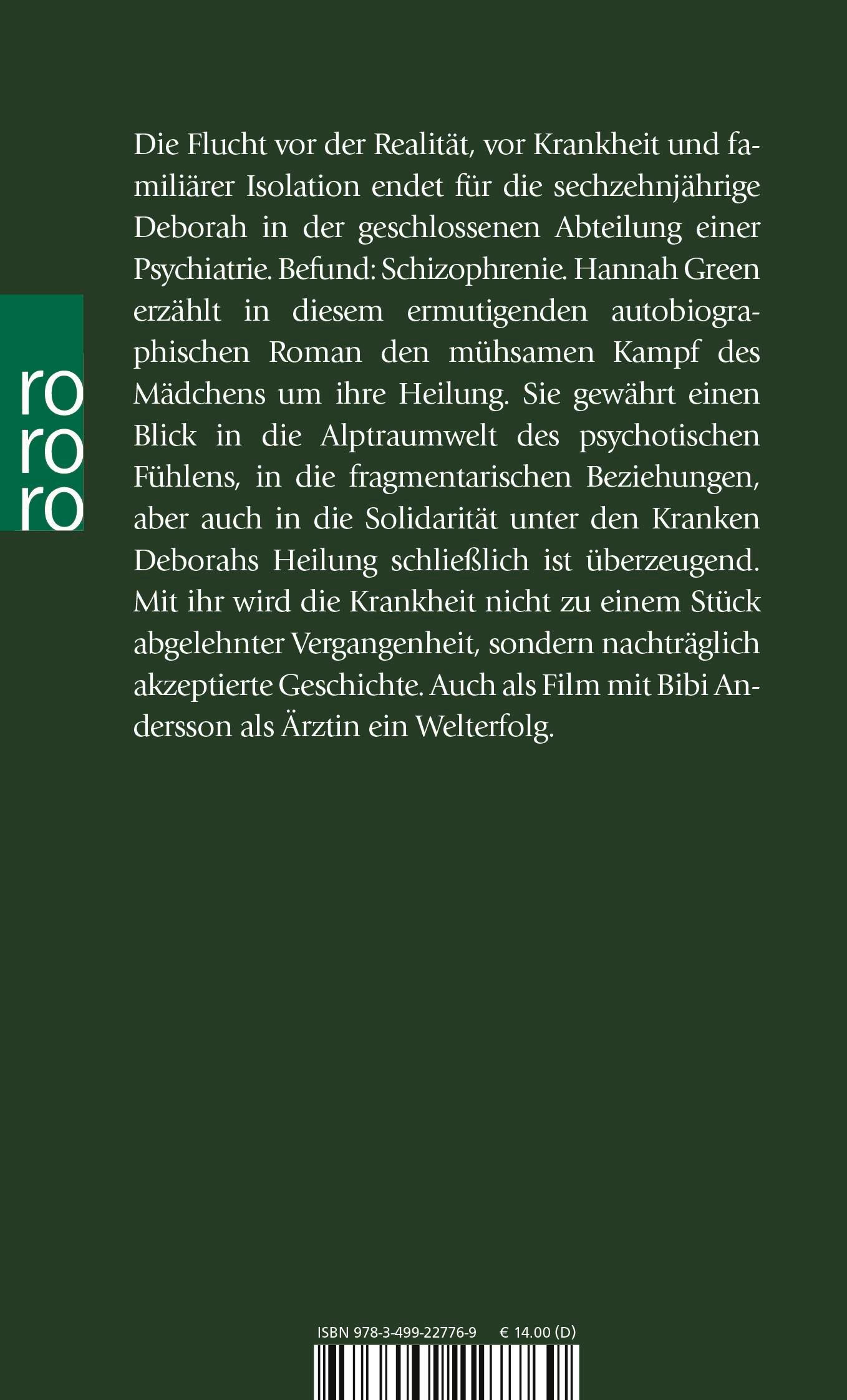 Rückseitencover Ich hab dir nie einen Rosengarten versprochen
