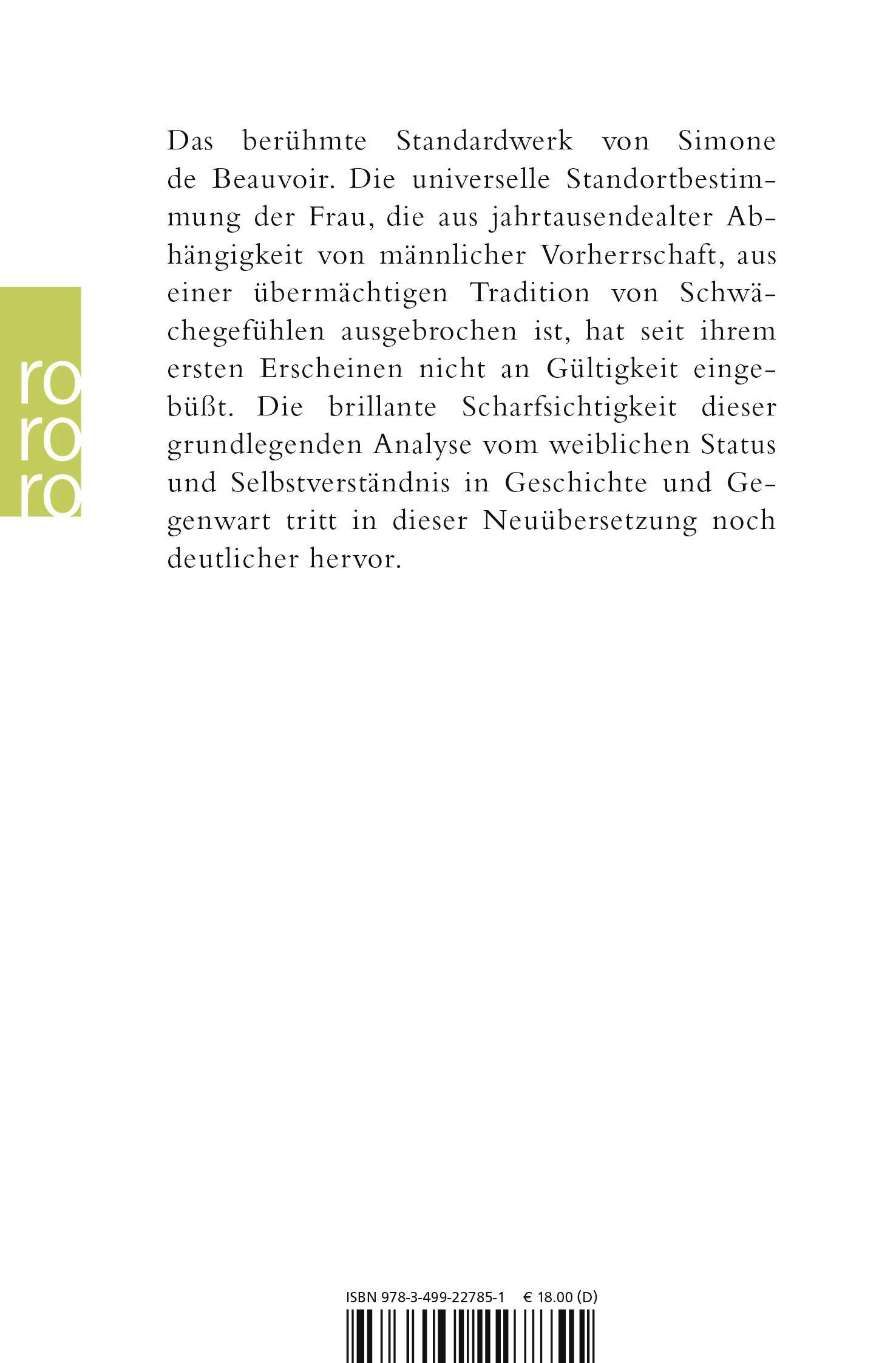 Rückseitencover Das andere Geschlecht