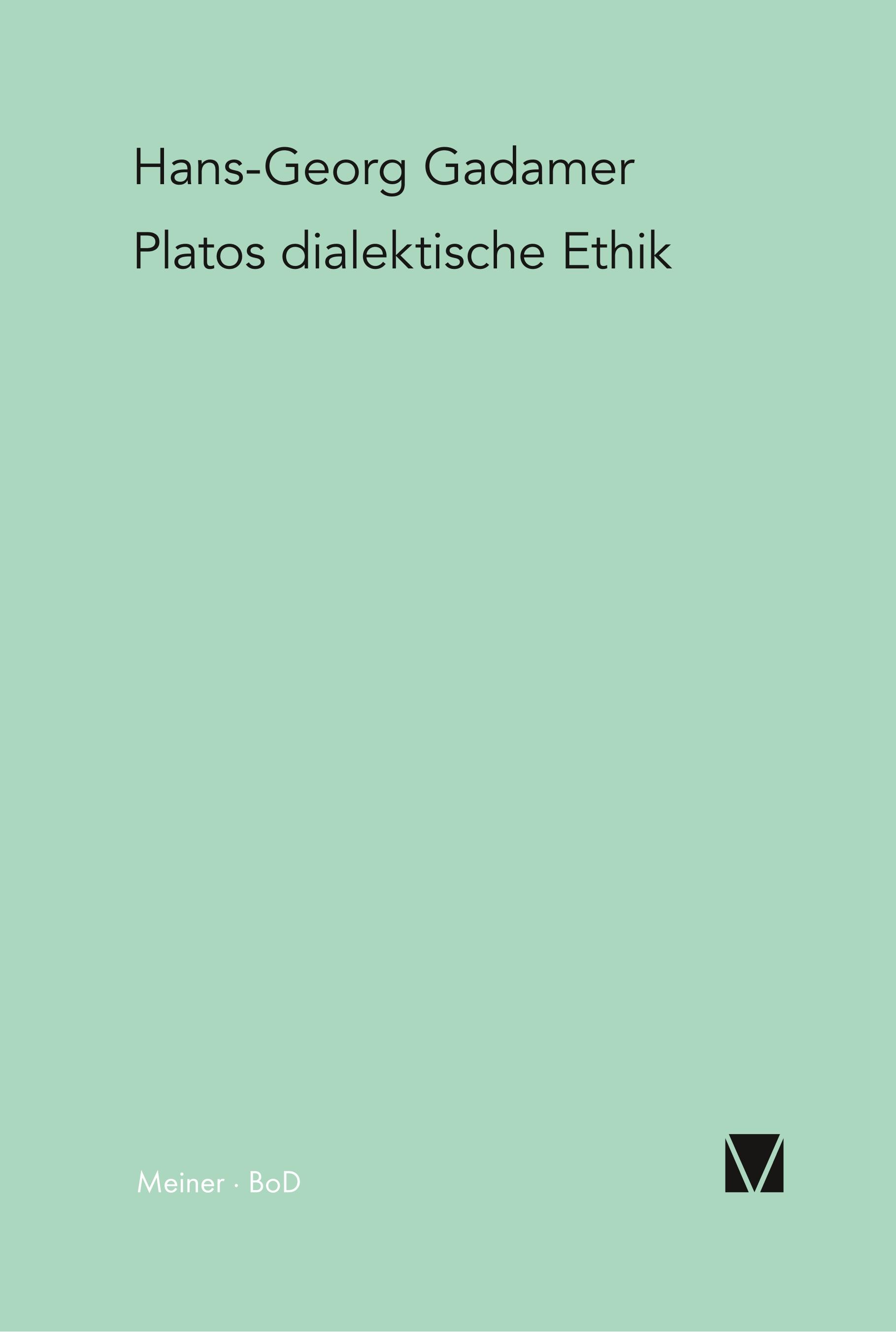 Vorderes Coverbild Platos dialektische Ethik