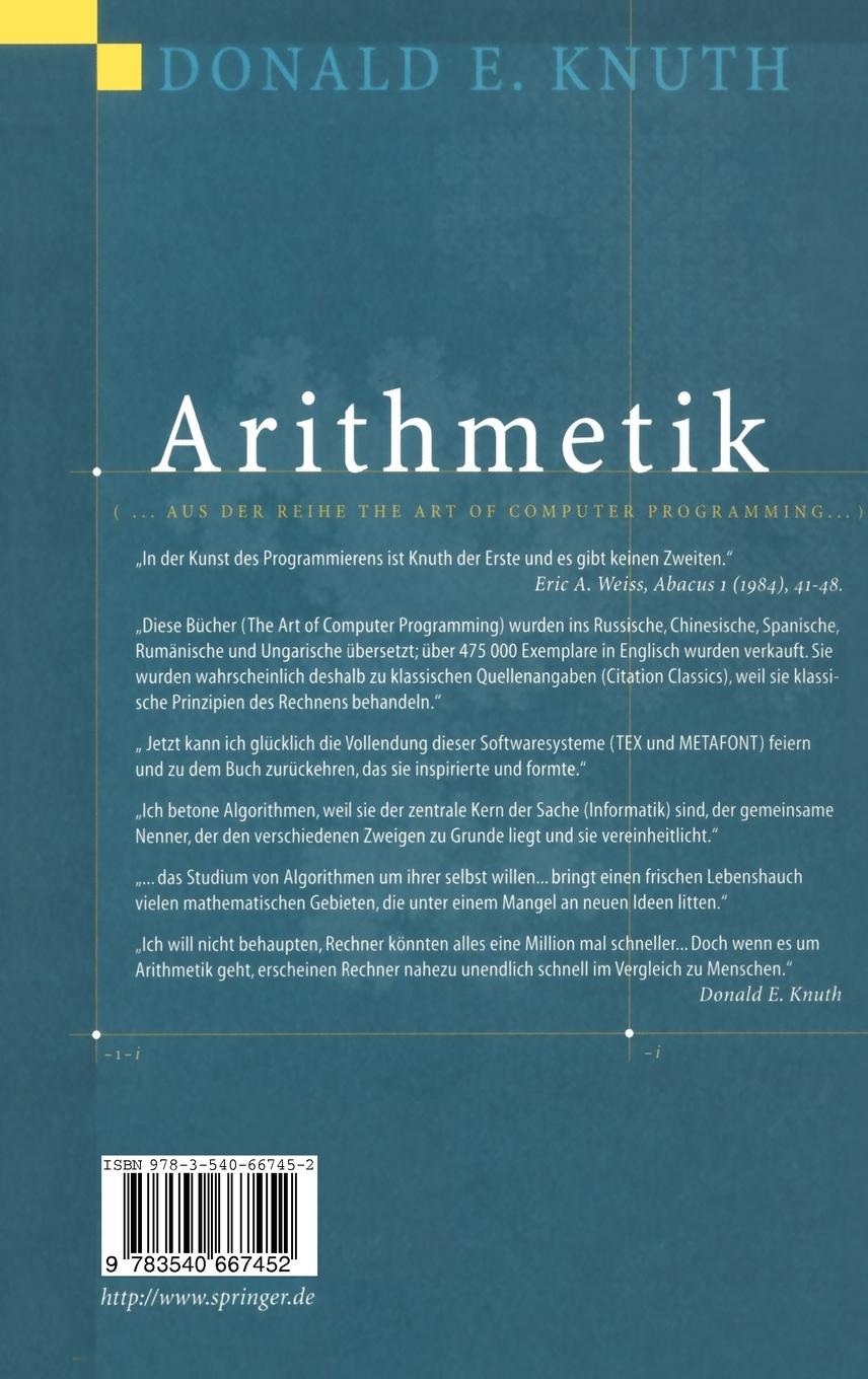Rückseitencover Arithmetik