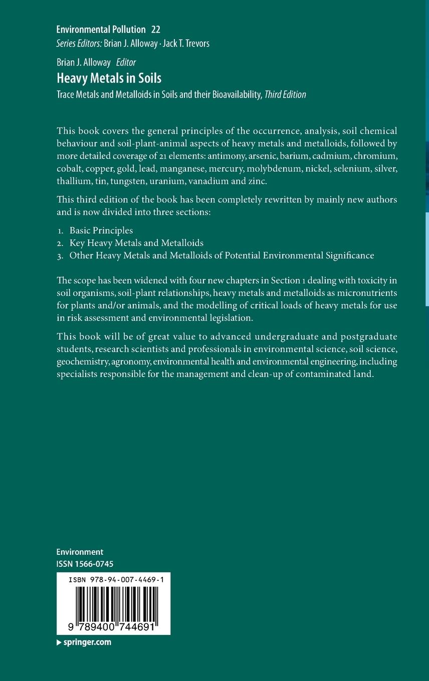 Rückseitencover Heavy Metals in Soils