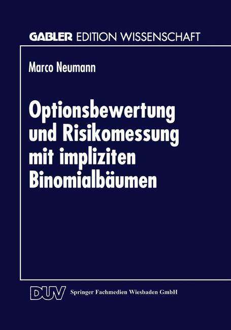 Vorderes Coverbild Optionsbewertung und Risikomessung mit impliziten Binomialbäumen
