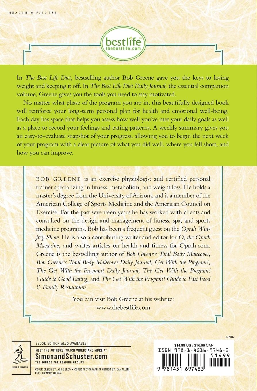 Rückseitencover The Best Life Diet Daily Journal