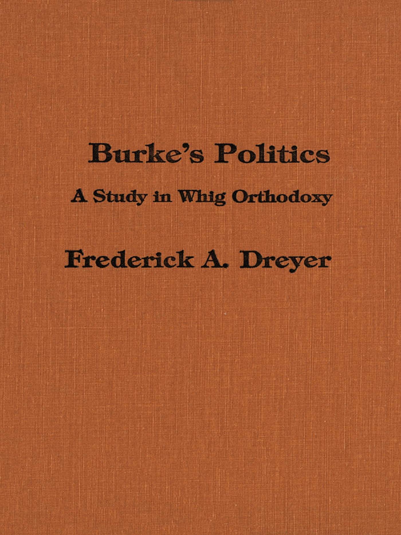 Vorderes Coverbild Burke's Politics