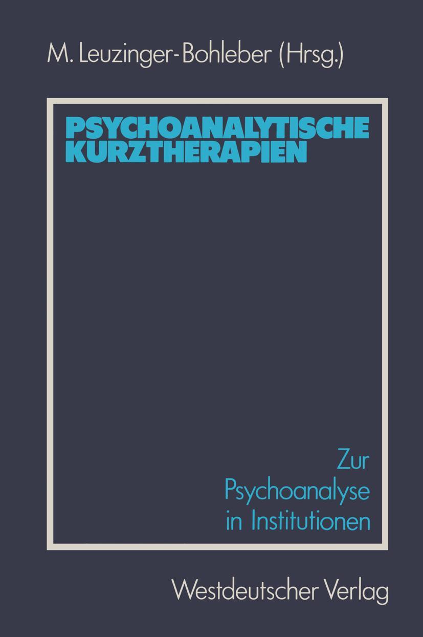 Vorderes Coverbild Psychoanalytische Kurztherapien