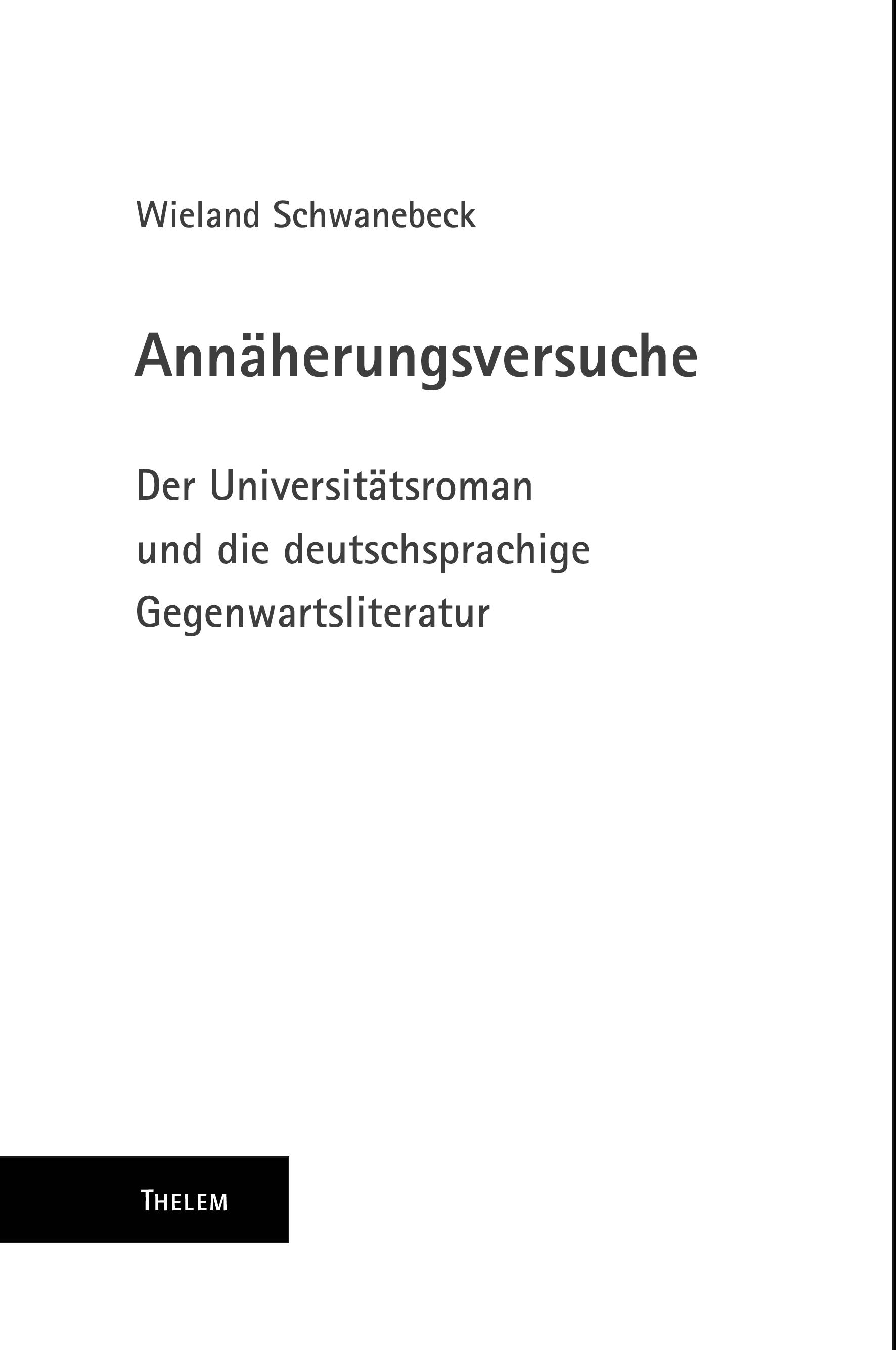 Vorderes Coverbild Annäherungsversuche