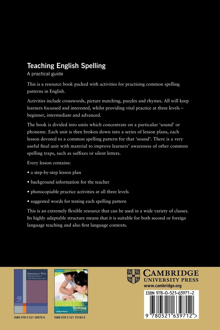 Rückseitencover Teaching English Spelling