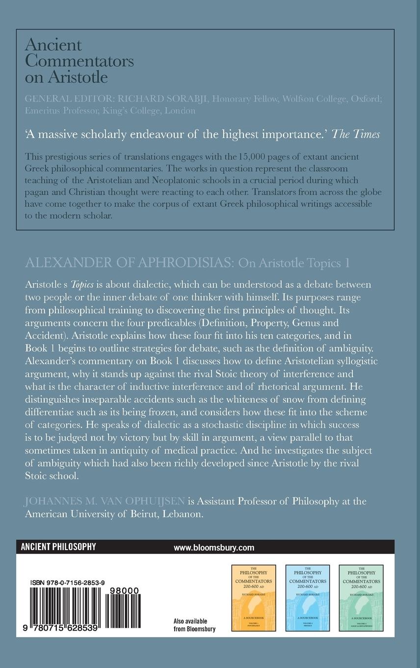 Rückseitencover Alexander of Aphrodisias