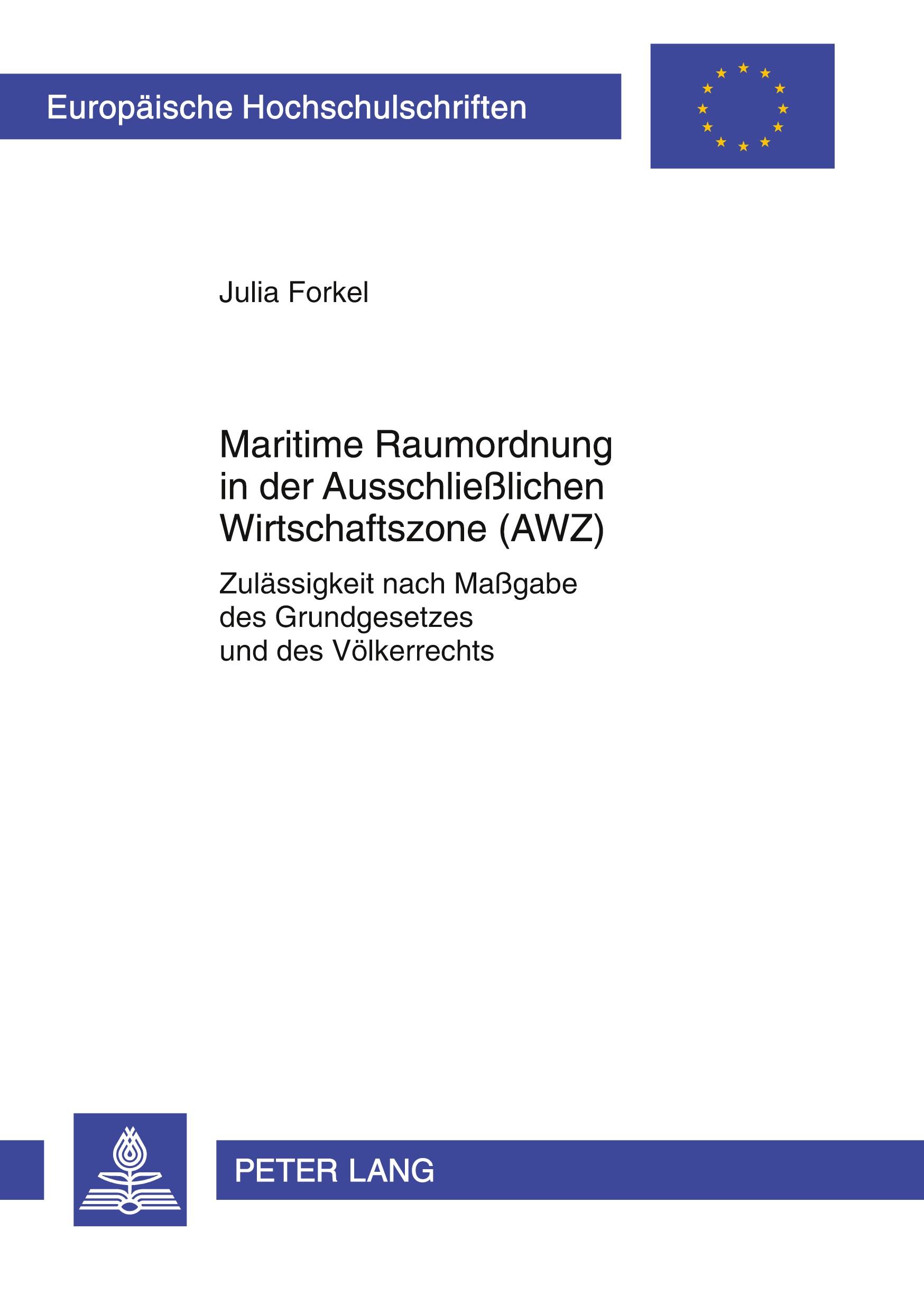 Vorderes Coverbild Maritime Raumordnung in der Ausschließlichen Wirtschaftszone (AWZ)