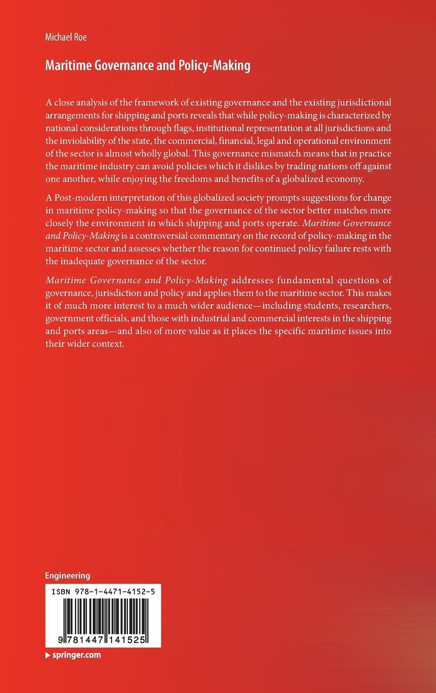 Rückseitencover Maritime Governance and Policy-Making