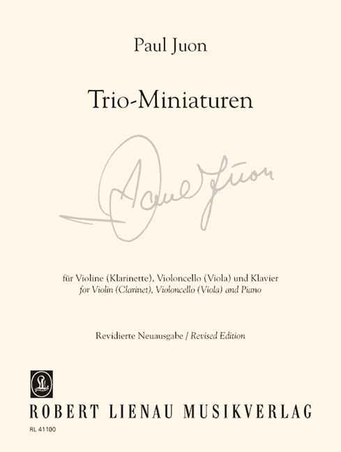 Vorderes Coverbild Trio Miniaturen  für Violine (Klarinette), Violoncello (Viola) und Klavier