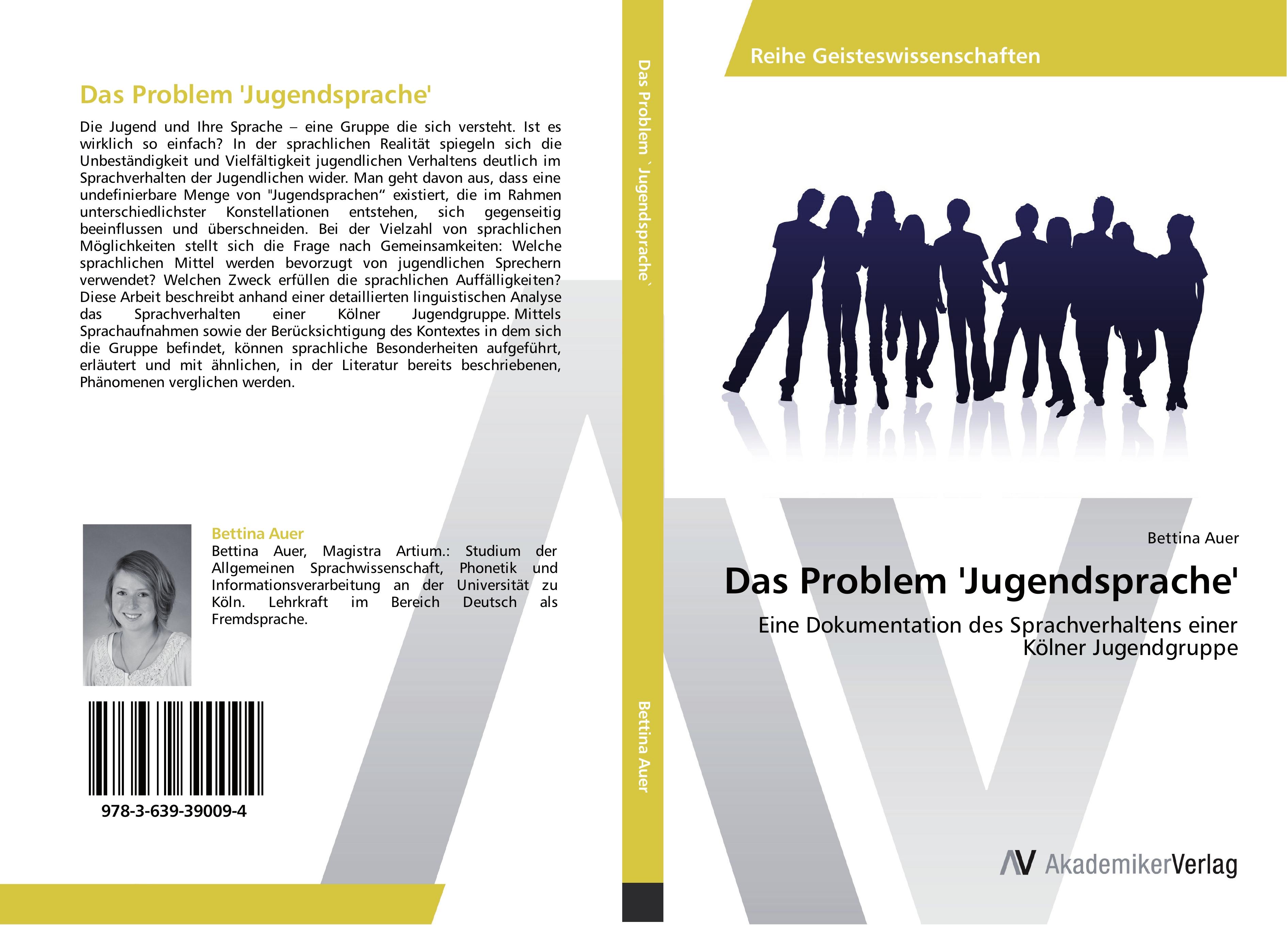 Vorderes Coverbild Das Problem 'Jugendsprache'