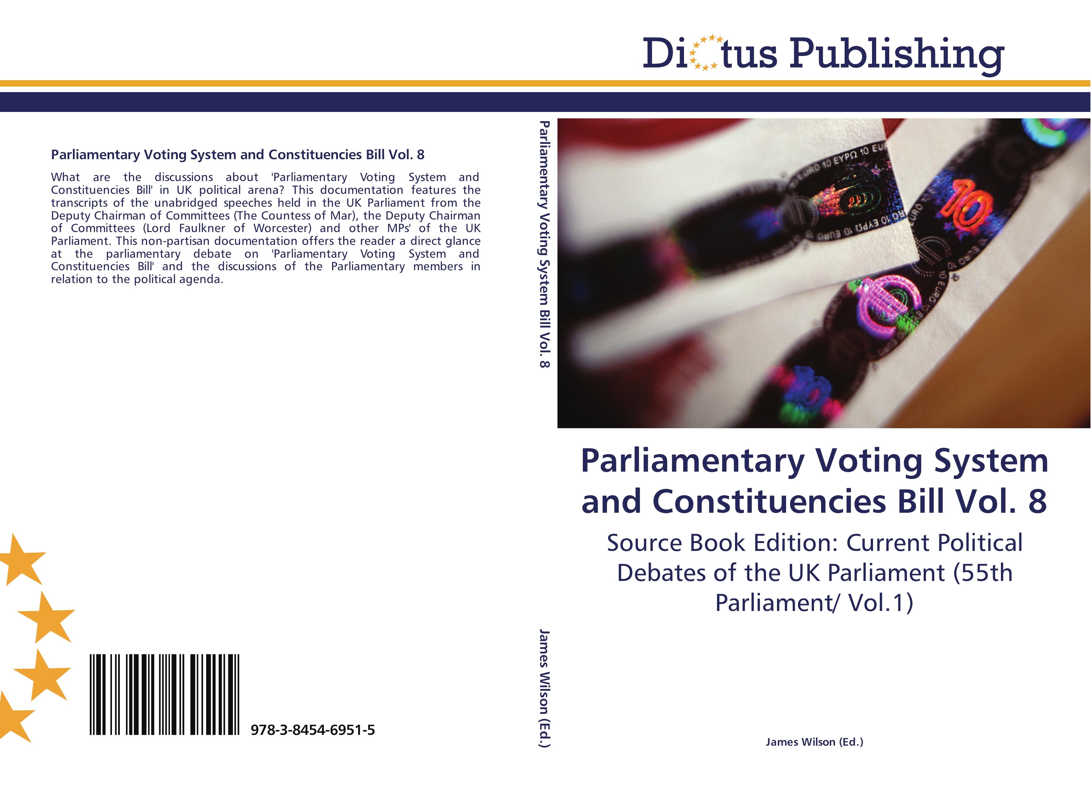 Vorderes Coverbild Parliamentary Voting System and Constituencies Bill Vol. 8