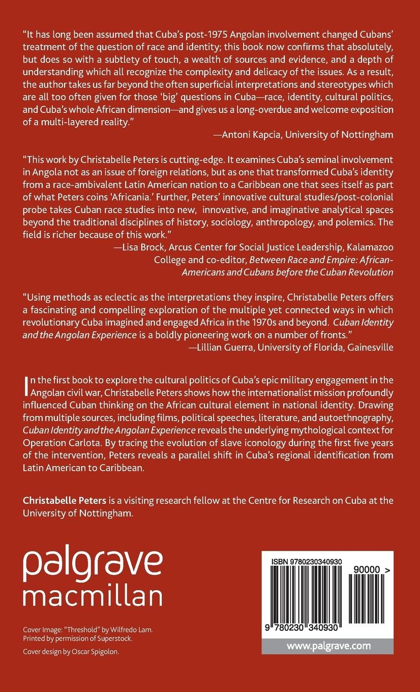 Rückseitencover Cuban Identity and the Angolan Experience