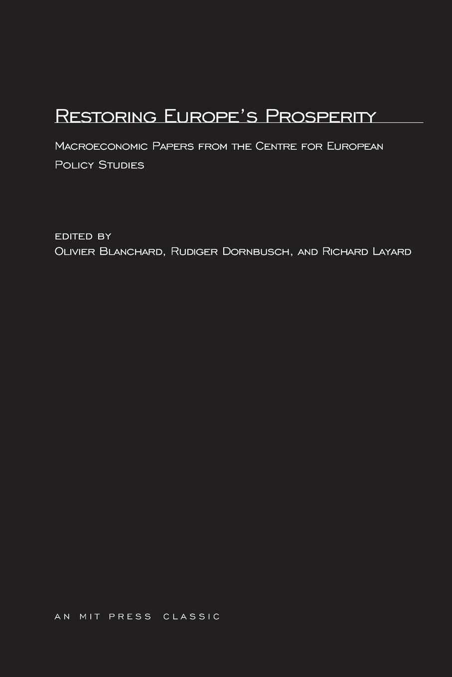Vorderes Coverbild Restoring Europe's Prosperity